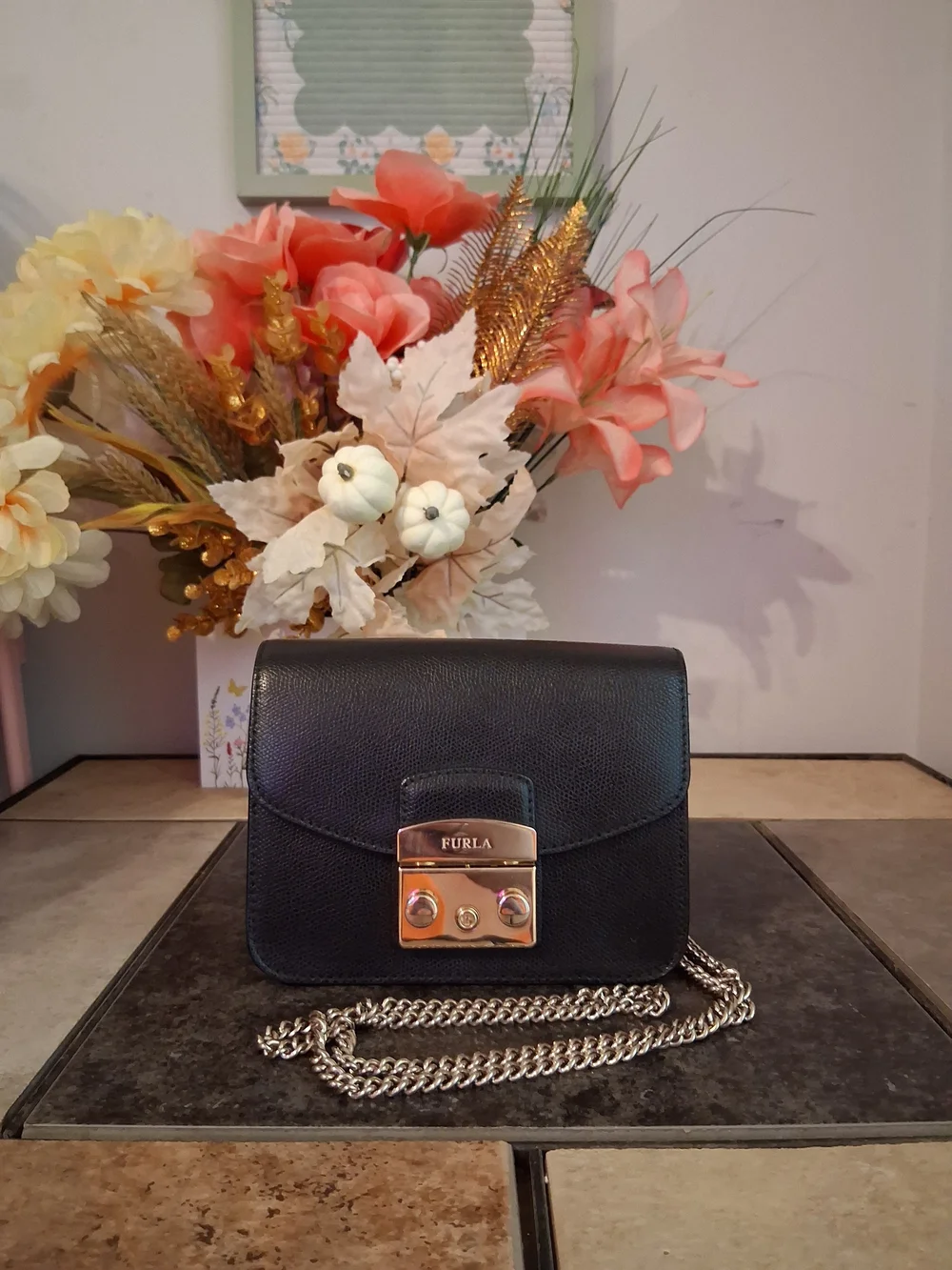 Furla Black Leather Metropolis Mini